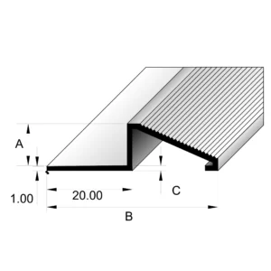 Aluminium Diminishing Trim  3M M/Silver - Image 2